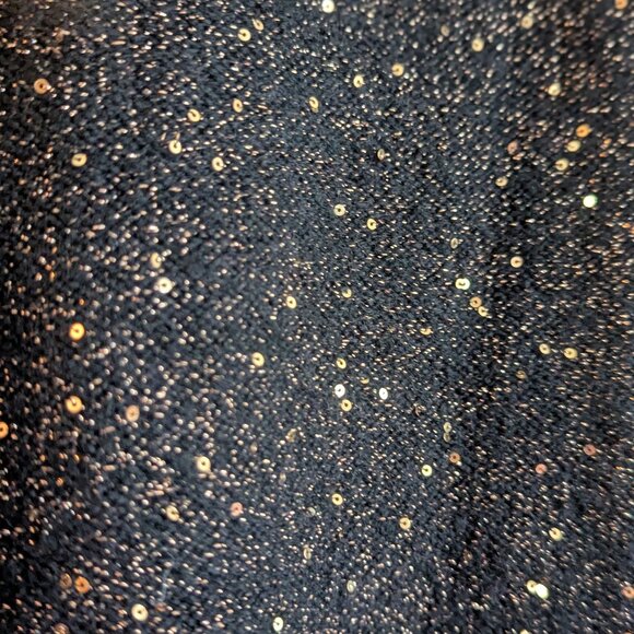 Ann Taylor LOFT Sweater. Brown with Gold Champagne Sparkles Size Large - Picture 5 of 16